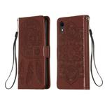 For iPhone XR Dream Catcher Printing Horizontal Flip Leather Case with Holder & Card Slots & Wallet & Lanyard(Brown)