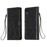 For iPhone XR Dream Catcher Printing Horizontal Flip Leather Case with Holder & Card Slots & Wallet & Lanyard(Black)