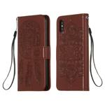 For iPhone X / XS Dream Catcher Printing Horizontal Flip Leather Case with Holder & Card Slots & Wallet & Lanyard(Brown)