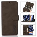 For OPPO Realme 9 Pro+ KHAZNEH Matte Texture Leather Phone Case(Brown)