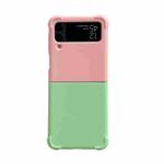 For Samsung Galaxy Z Flip3 5G Macaron Candy Color Matching TPU Phone Case(Pink Green)