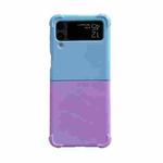 For Samsung Galaxy Z Flip4 Macaron Candy Color Matching TPU Phone Case(Blue Purple)