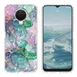 For Nokia G20 / G10 2.0mm Airbag Shockproof TPU Phone Case(Ink Green Marble)