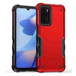 For OPPO A16s Non-slip Armor Phone Case(Red)