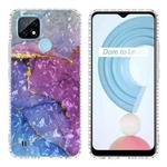 For Realme C21 2.0mm Airbag Shockproof TPU Phone Case(Blue Purple Marble)