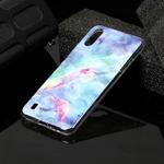 For Galaxy A01 Marble Pattern Soft TPU Protective Case(Blue)