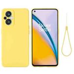 For OPPO A96 5G/Reno7 Z 5G Global/ Reno7 Lite 5G/F21 Pro 5G Global/Reno8 Lite 5G Global Pure Color Liquid Silicone Shockproof Full Coverage Phone Case(Yellow)