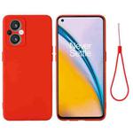 For OPPO A96 5G/Reno7 Z 5G Global/ Reno7 Lite 5G/F21 Pro 5G Global/Reno8 Lite 5G Global Pure Color Liquid Silicone Shockproof Full Coverage Phone Case(Red)