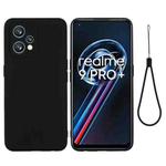 For OPPO Realme 9 4G Global/Realme Narzo 50 Pro 5G Global Pure Color Liquid Silicone Shockproof Full Coverage Phone Case(Black)