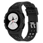 For Samsung Galaxy Watch4 Classic 46mm Silicone Integrated Watch Band(Black)