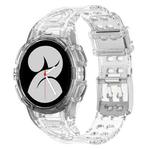 For Samsung Galaxy Watch4 Classic 46mm Silicone Integrated Watch Band(Transparent White)