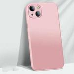 For iPhone 14 AG Matte Glass + Liquid Silicone Skin Feel Case (Girly Pink)