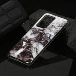 For Huawei P40 Marble Pattern Soft TPU Protective Case(Black White)