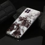 For Huawei P40 lite Marble Pattern Soft TPU Protective Case(Black White)