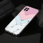 For Huawei P40 lite Marble Pattern Soft TPU Protective Case(Tricolor)