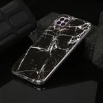 For Huawei P40 lite Marble Pattern Soft TPU Protective Case(Black)