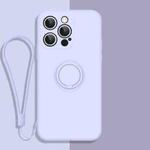 For iPhone 14 Pro All-inclusive Liquid Silicone Phone Protective Case(Taro Purple)