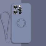 For iPhone 14 Pro Max All-inclusive Liquid Silicone Phone Protective Case(Lavender)