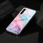 For Xiaomi Redmi Note 8 Marble Pattern Soft TPU Protective Case(Pink Green)