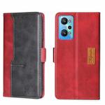 For OPPO Realme GT Neo2 5G Contrast Color Side Buckle Leather Phone Case(Red + Black)