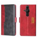 For Sony Xperia Pro-I Contrast Color Side Buckle Leather Phone Case(Red + Black)