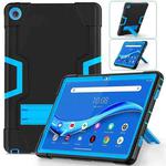 For Lenovo Tab M10 Plus 10.6 3rd Gen 2022 Contrast Color Robot Shockproof Silicone + PC Tablet Case(Black Blue)