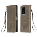 For Galaxy S20 Ultra Dream Catcher Printing Horizontal Flip Leather Case with Holder & Card Slots & Wallet & Lanyard(Grey)