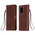 For Galaxy S20 Ultra Dream Catcher Printing Horizontal Flip Leather Case with Holder & Card Slots & Wallet & Lanyard(Brown)