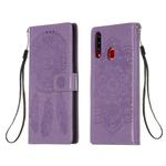 For Galaxy A20s Dream Catcher Printing Horizontal Flip Leather Case with Holder & Card Slots & Wallet & Lanyard(Purple)