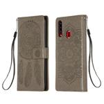 For Galaxy A20s Dream Catcher Printing Horizontal Flip Leather Case with Holder & Card Slots & Wallet & Lanyard(Grey)