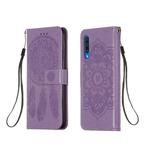 For Galaxy A50 Dream Catcher Printing Horizontal Flip Leather Case with Holder & Card Slots & Wallet & Lanyard(Purple)