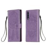 For Galaxy A70 Dream Catcher Printing Horizontal Flip Leather Case with Holder & Card Slots & Wallet & Lanyard(Purple)