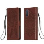 For Galaxy A71 Dream Catcher Printing Horizontal Flip Leather Case with Holder & Card Slots & Wallet & Lanyard(Brown)