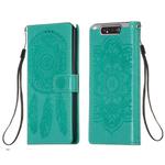 For Galaxy A80 Dream Catcher Printing Horizontal Flip Leather Case with Holder & Card Slots & Wallet & Lanyard(Green)