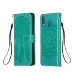 For Galaxy M20 Dream Catcher Printing Horizontal Flip Leather Case with Holder & Card Slots & Wallet & Lanyard(Green)