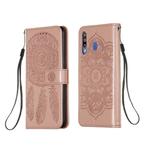 For Galaxy M30 Dream Catcher Printing Horizontal Flip Leather Case with Holder & Card Slots & Wallet & Lanyard(Rose Gold)