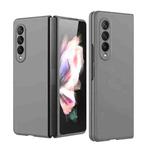 For Samsung Galaxy Z Fold4 Oil-sprayed Bare Metal Feel Ultra-thin Folding Phone Case(Grey)