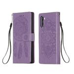 For Galaxy Note 10 Dream Catcher Printing Horizontal Flip Leather Case with Holder & Card Slots & Wallet & Lanyard(Purple)