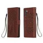 For Galaxy Note 10 Dream Catcher Printing Horizontal Flip Leather Case with Holder & Card Slots & Wallet & Lanyard(Brown)