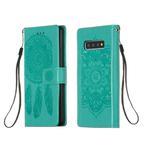 For Galaxy S10 Dream Catcher Printing Horizontal Flip Leather Case with Holder & Card Slots & Wallet & Lanyard(Green)