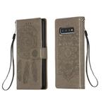 For Galaxy S10 Dream Catcher Printing Horizontal Flip Leather Case with Holder & Card Slots & Wallet & Lanyard(Grey)