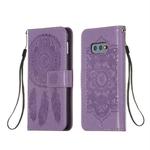 For Galaxy S10e Dream Catcher Printing Horizontal Flip Leather Case with Holder & Card Slots & Wallet & Lanyard(Purple)