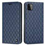 For Samsung Galaxy A22 5G S11 RFID Diamond Lattice Flip Leather Phone Case(Blue)