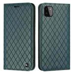 For Samsung Galaxy A22 5G S11 RFID Diamond Lattice Flip Leather Phone Case(Green)