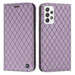 For Samsung Galaxy A23 S11 RFID Diamond Lattice Flip Leather Phone Case(Purple)