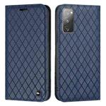 For Samsung Galaxy S20 FE / S20 FE 2022 S11 RFID Diamond Lattice Flip Leather Phone Case(Blue)