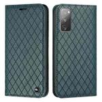 For Samsung Galaxy S20 FE / S20 FE 2022 S11 RFID Diamond Lattice Flip Leather Phone Case(Green)