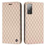 For Samsung Galaxy S20 FE / S20 FE 2022 S11 RFID Diamond Lattice Flip Leather Phone Case(Light Pink)