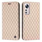 For Xiaomi 12 Lite S11 RFID Diamond Lattice Flip Leather Phone Case(Light Pink)