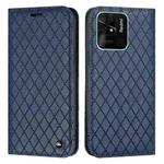 For Xiaomi Redmi 10C S11 RFID Diamond Lattice Flip Leather Phone Case(Blue)